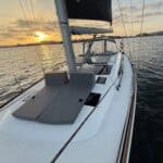 A view of the top deck of the SV Riviera