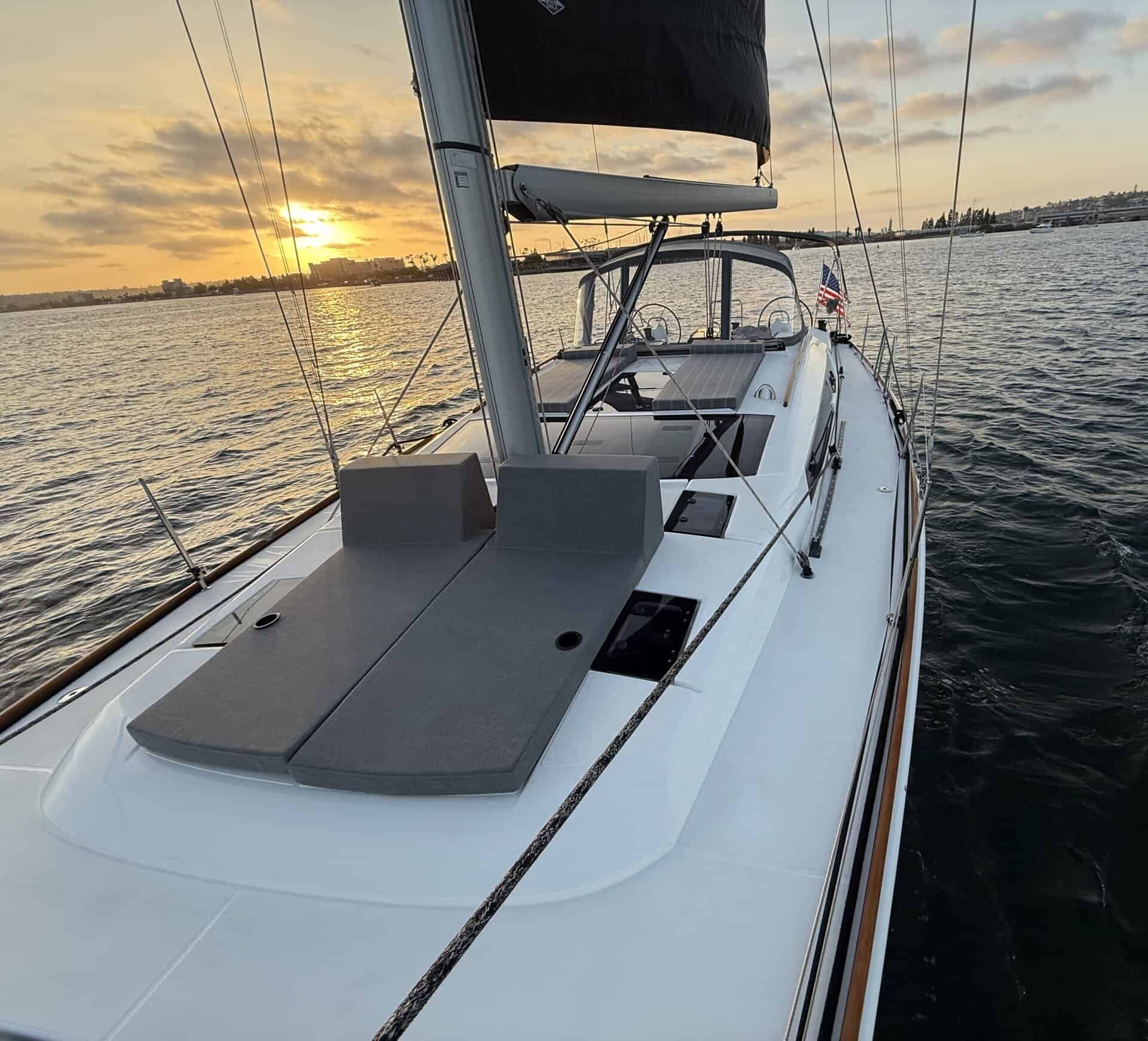 A view of the top deck of the SV Riviera
